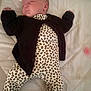 Thea participe au concours pour gagner de l'argent avec cette photo : baby, cardigan, child, clothing, cozy, cute, indoors, infant, leopard_print, newborn, pajamas, peaceful, person, portrait, quilted_mattress, resting, sleeping, small_feet, small_hands, soft_lighting