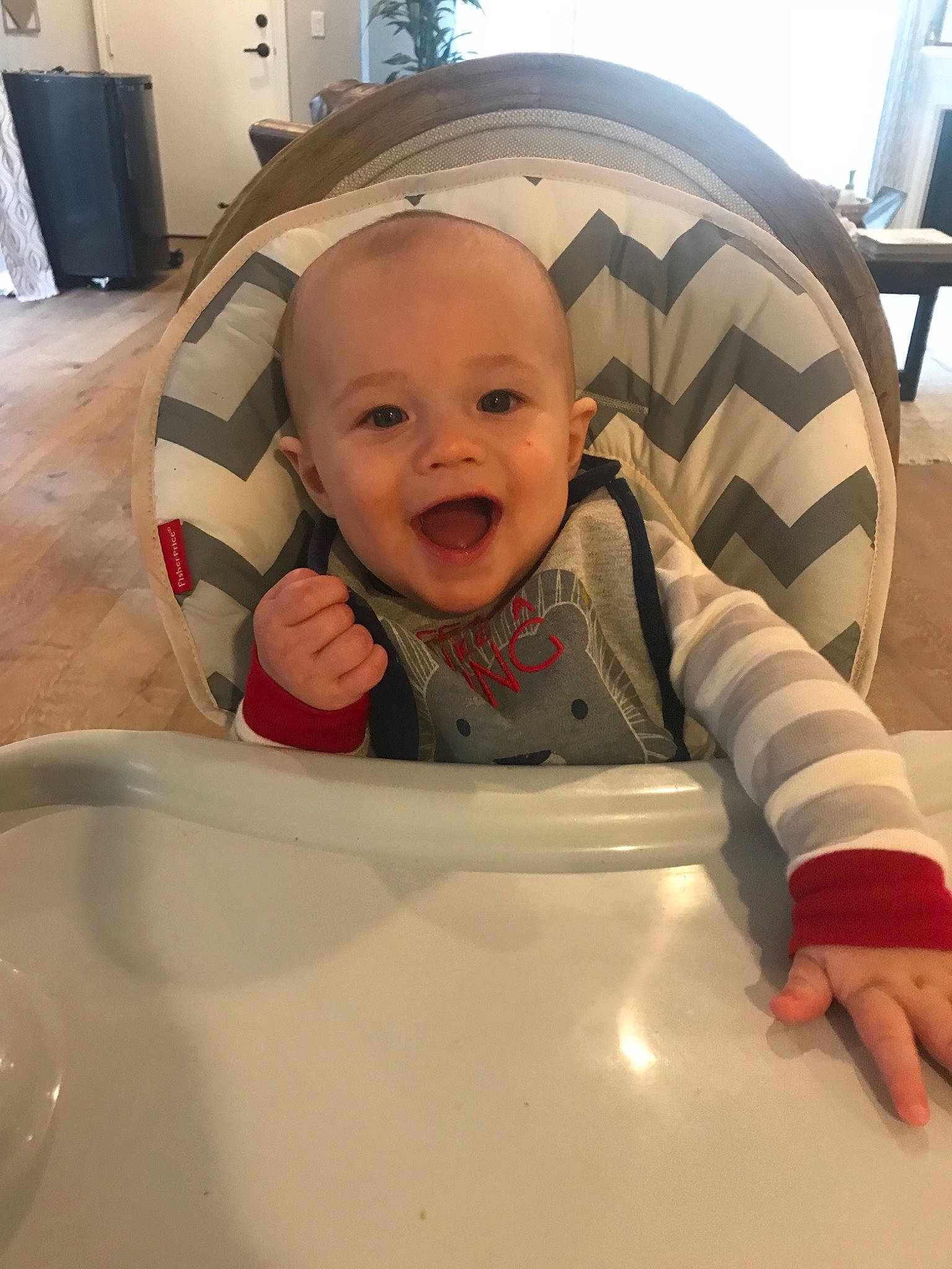 Hugh is registered to the contest to win money with this photo: cheek, child, day, ear, fun, head, infant, mouth, person, product, skin, toddler