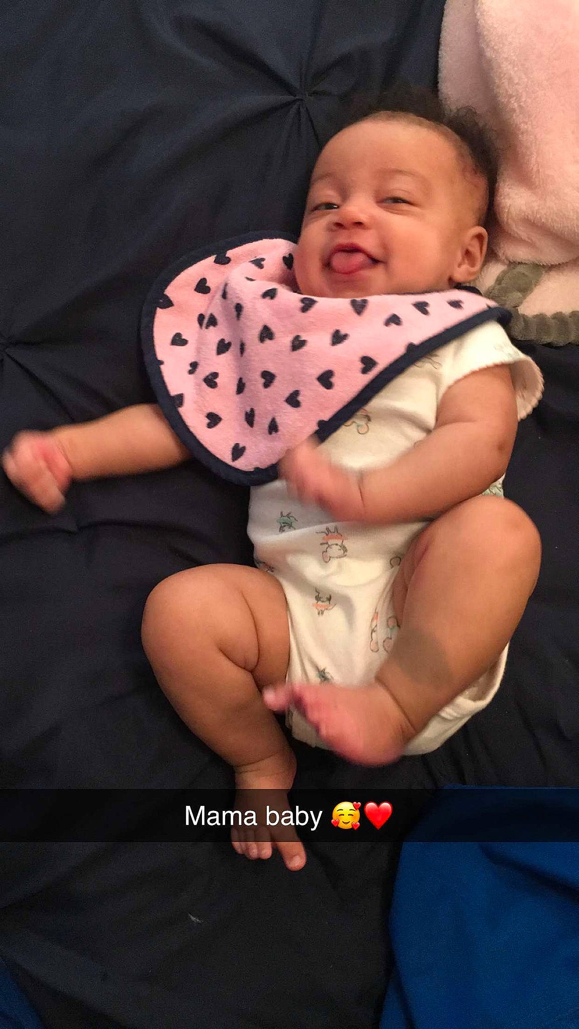 Laiken joined the competition — help win amazing prizes! arm, baby, cheek, child, leg, pattern, person, sitting, toddler