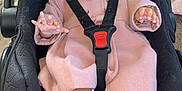 Luciana-Nicole is registered to the contest to win money with this photo: baby, infant, car_seat, seatbelt, pink_coat, white_headband, white_sandals, fur_collar, child, indoor, person, footwear, clothing, sitting, cute, young_child, baby_accessories, car_seat_strap, headwear, portrait