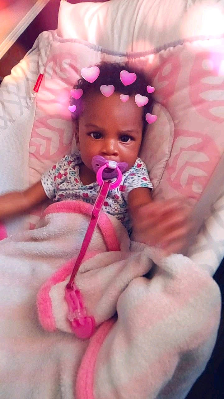 Kenlei joined the competition — help win amazing prizes! cheek, child, ear, eye, finger, girl, hair_accessory, hand, infant, lip, magenta, mouth, nail, person, pink, product, skin, textile, toddler