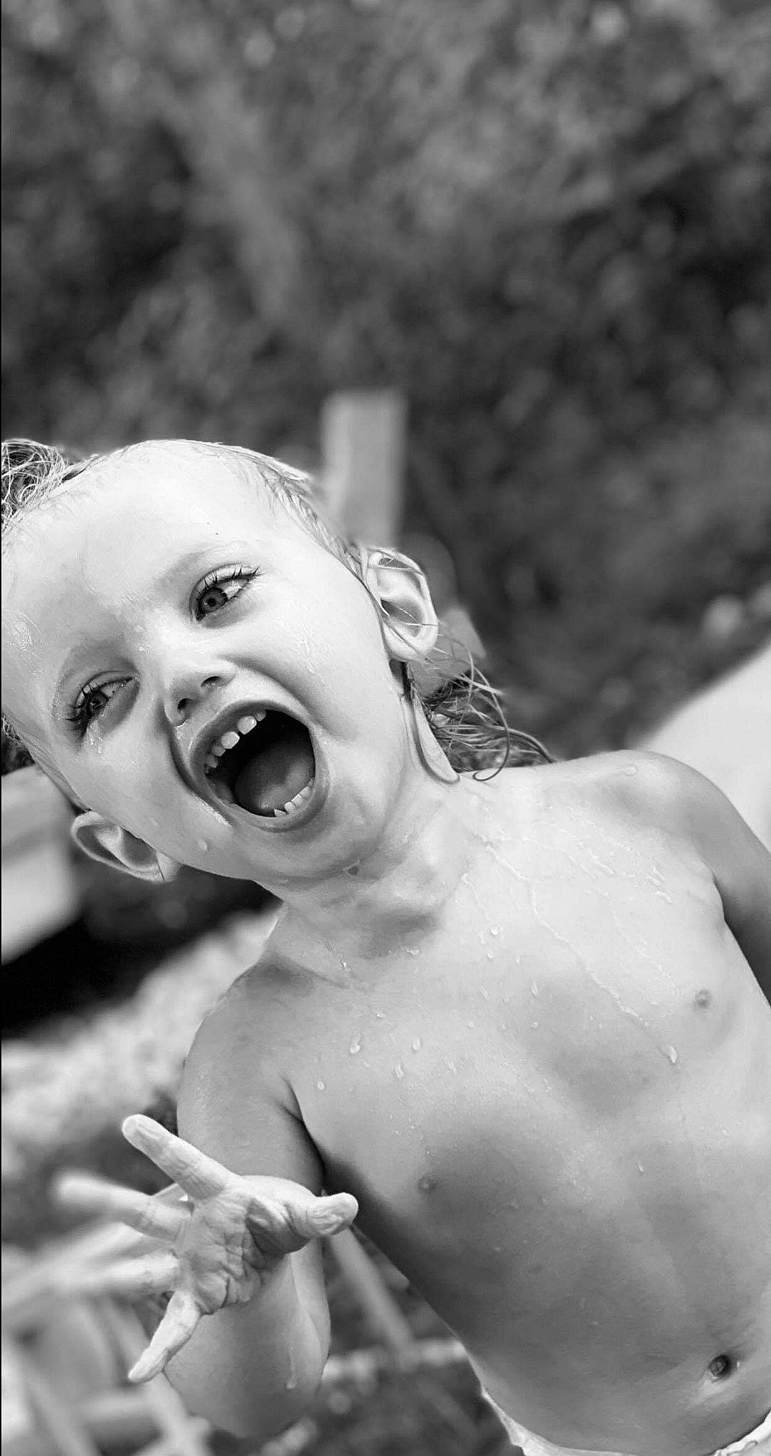 Alaina joined the competition — help win amazing prizes! beauty, black, black_and_white, child, eye, face, facial_expression, happy, head, laugh, lip, monochrome, monochrome_photography, organ, people, person, photograph, photography, skin, smile
