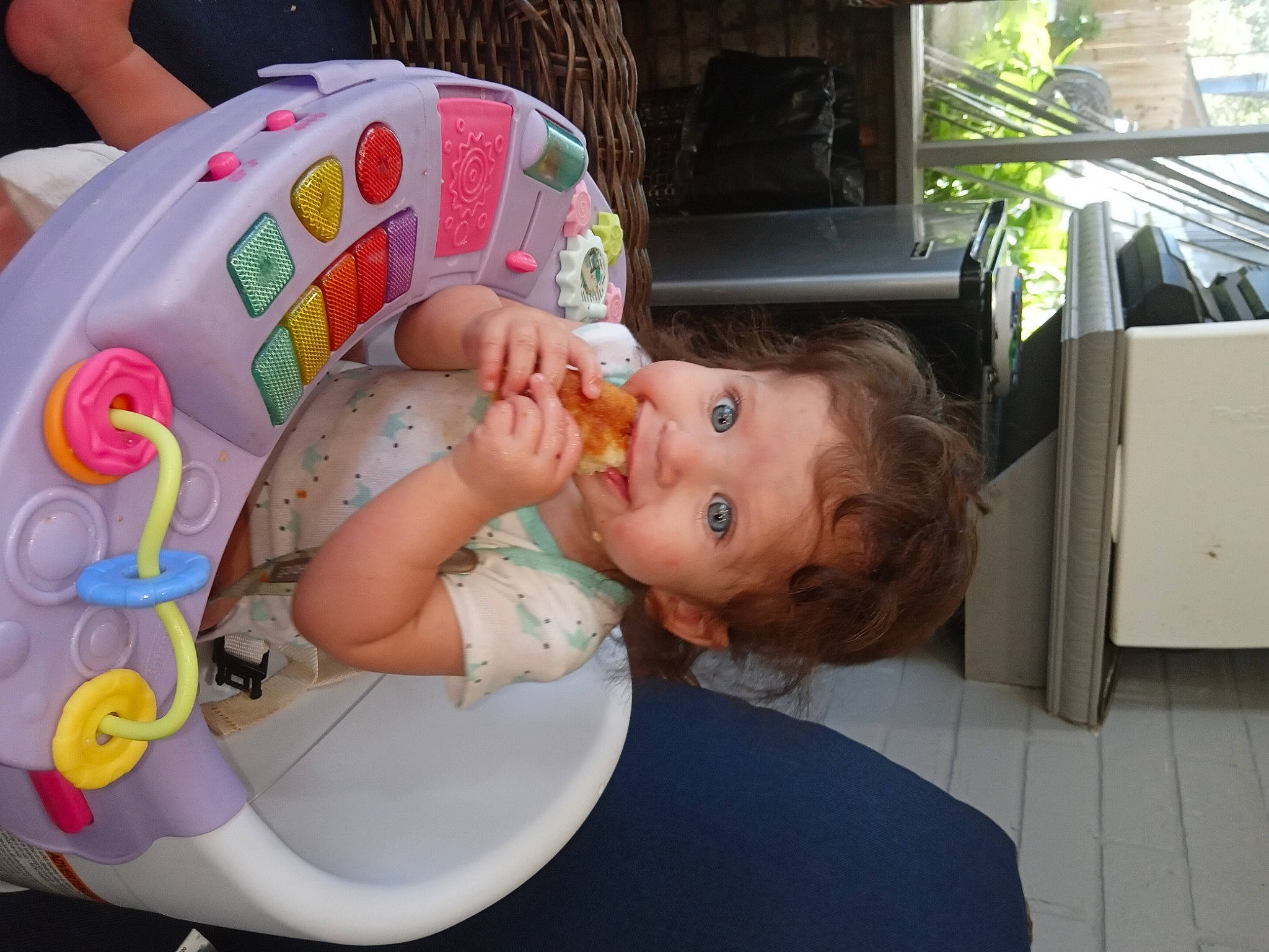 Cora joined the competition — help win amazing prizes! baby, baby_products, baby_toddler_clothing, cheek, child, face, fun, happy, person, plant, sitting, skin, toddler, toy, vacation