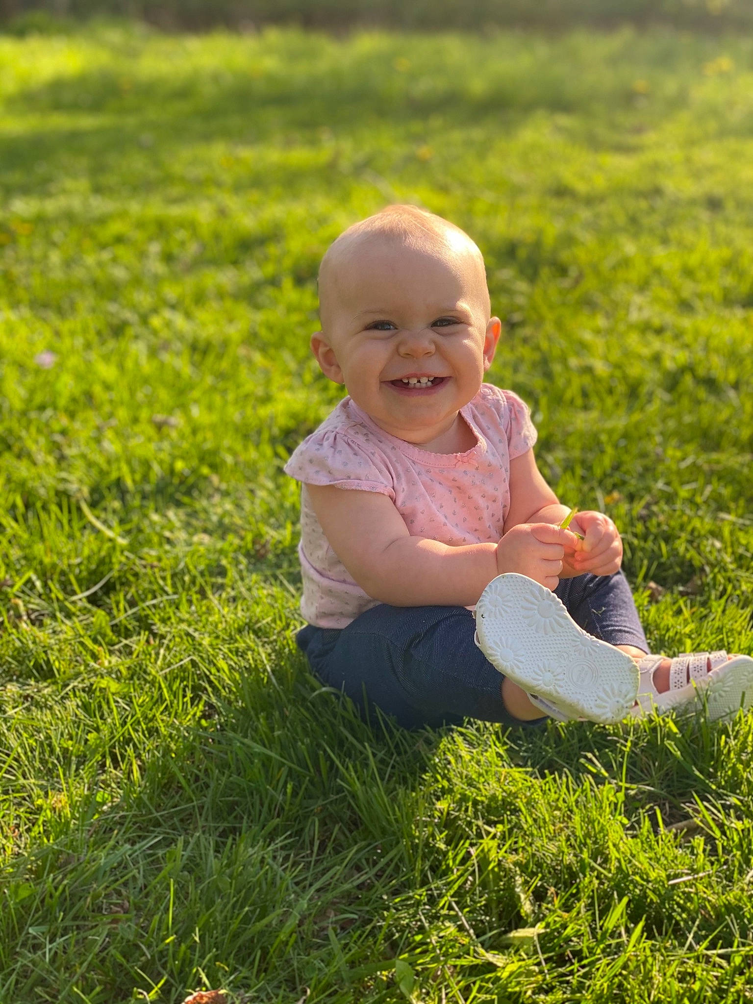 Briar joined the competition — help win amazing prizes! baby, baby_toddler_clothing, child, flash_photography, fun, grass, grass_family, grassland, groundcover, happy, joy, lawn, meadow, people_in_nature, person, plant, playing_with_kids, prairie, sitting, skin