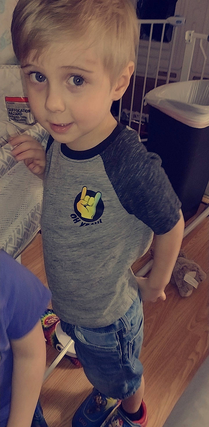 Jullian joined the competition — help win amazing prizes! cheek, chin, eye, eyebrow, face, forehead, hair, happy, head, jaw, mouth, muscle, neck, nose, person, shoulder, skin, sleeve, smile, standing