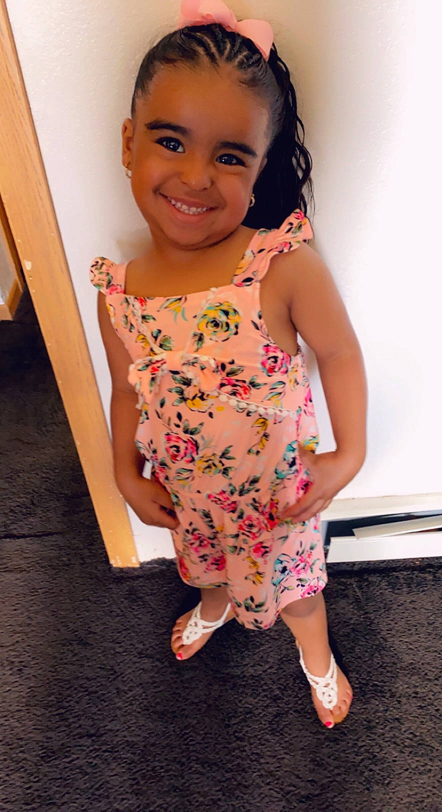 Shantianyz Aney joined the competition — help win amazing prizes! baby_toddler_clothing, cheek, child, day_dress, dress, face, fashion_design, hair, happy, head, joy, lip, magenta, one_piece_garment, person, pink, sandal, skin, sleeve, smile