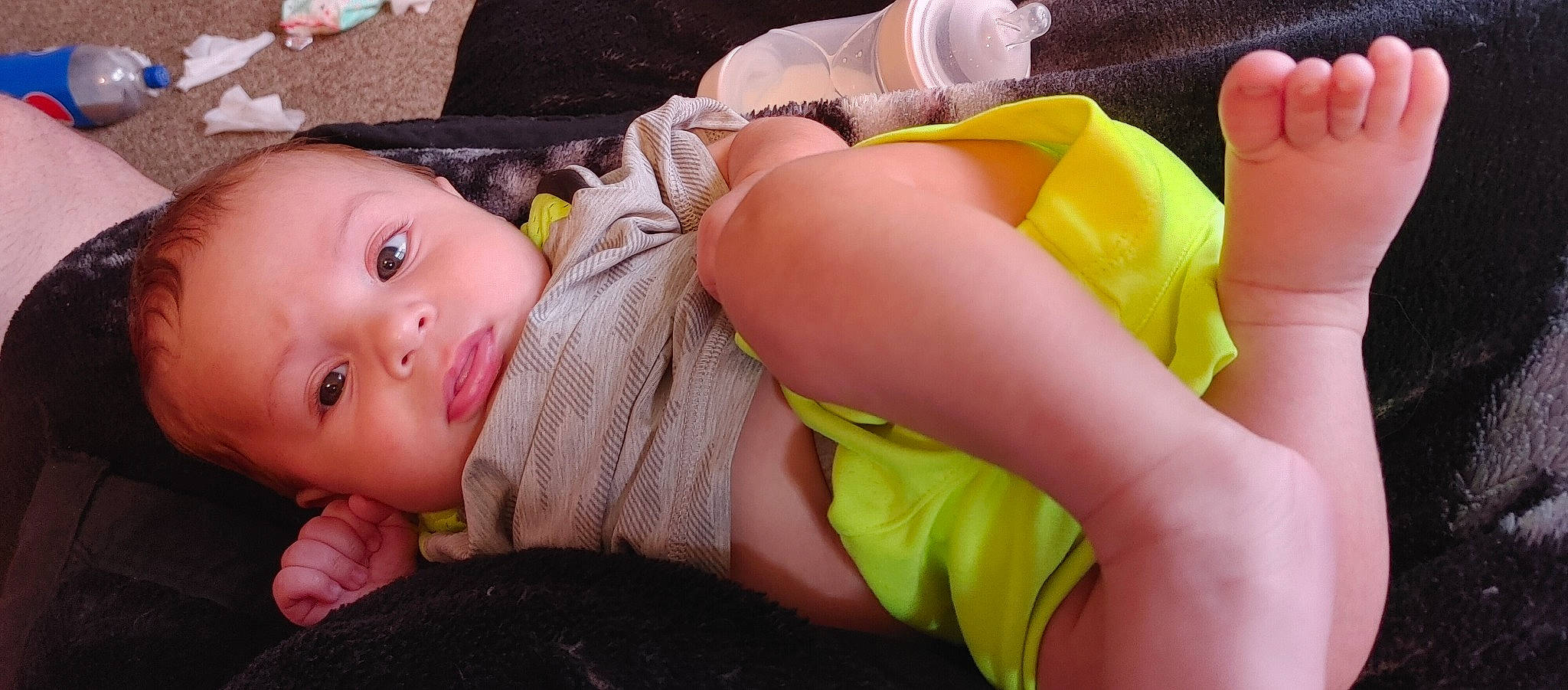 Dante joined the competition — help win amazing prizes! abdomen, baby, baby_toddler_clothing, cheek, chest, child, comfort, finger, foot, grass, human_leg, knee, linens, mouth, nail, person, sitting, skin, thigh, thumb