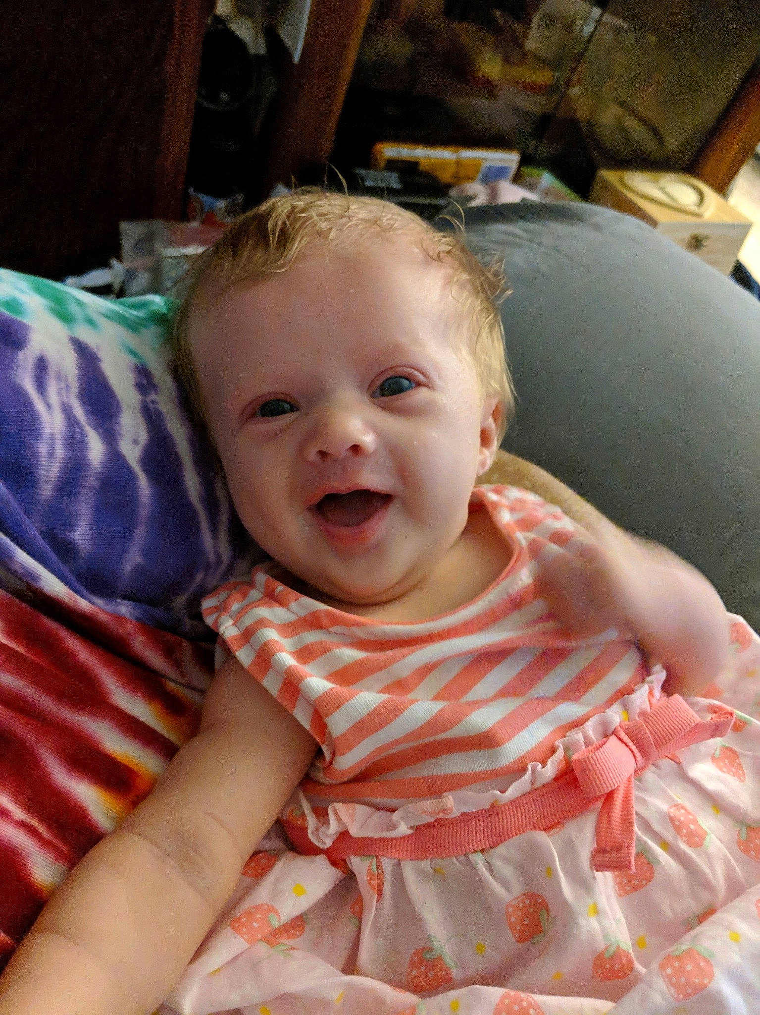 Isabelle is registered to the contest to win money with this photo: baby, cheek, child, eye, face, iris, person, skin, toddler