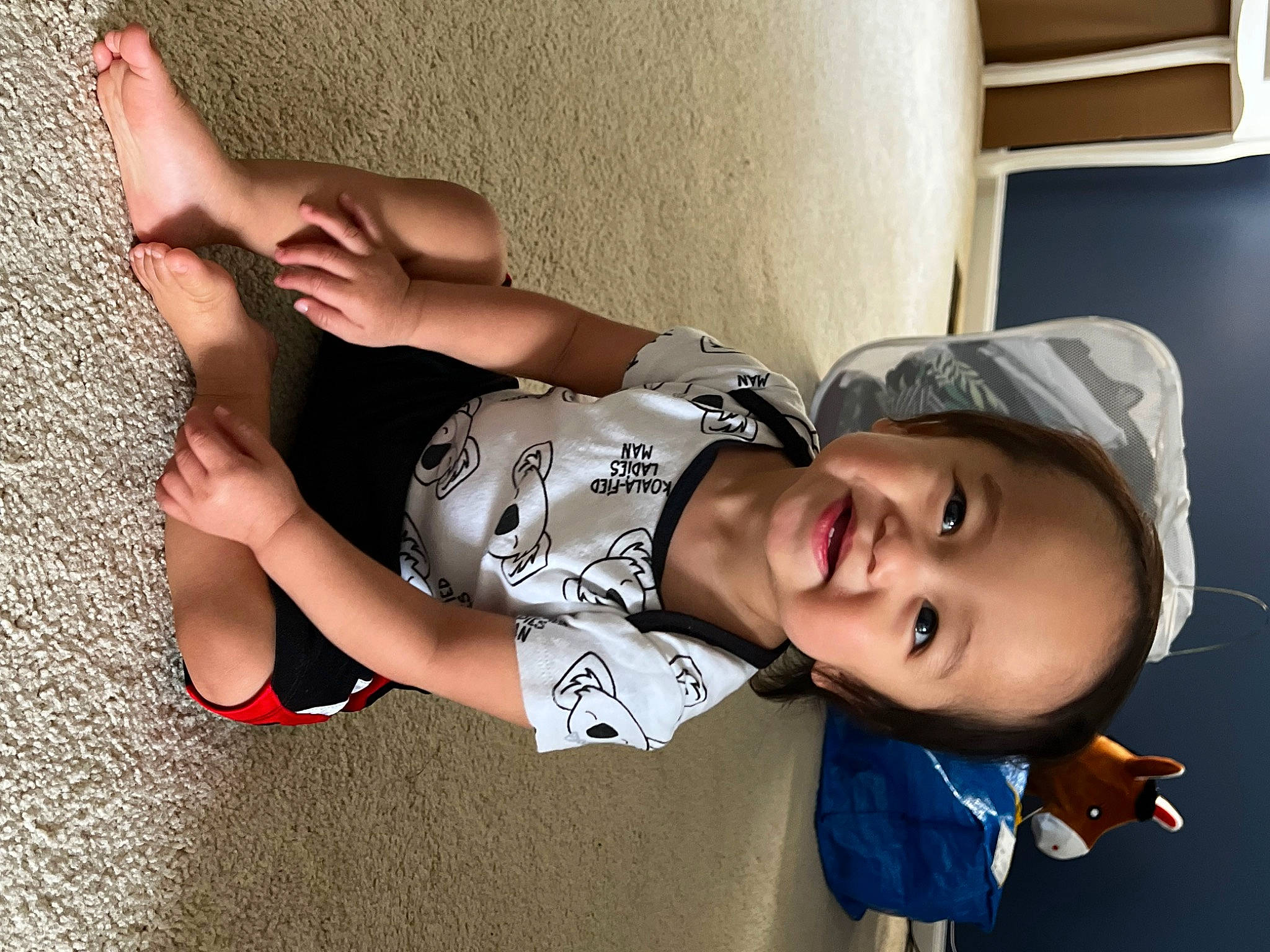 Ricky is registered to the contest to win money with this photo: arm, black_hair, calf, child, cool, eyewear, flash_photography, foot, fun, happy, human_body, human_leg, joint, joy, knee, leisure, person, shoulder, smile, sock