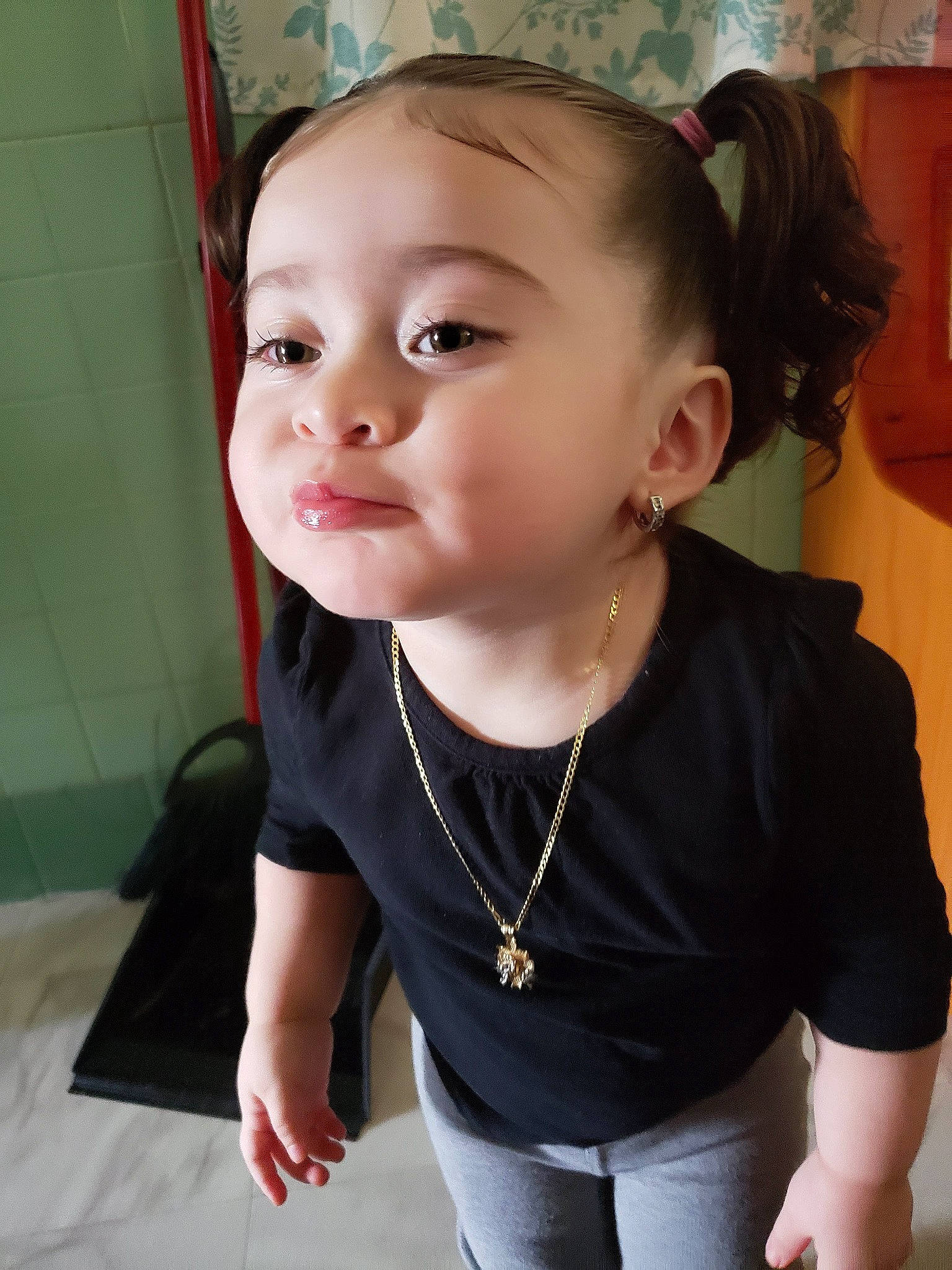 Iliana is registered to the contest to win money with this photo: baby, beauty, cheek, child, child_model, chin, ear, eye, face, facial_expression, forehead, hair, head, lip, neck, nose, person, skin, smile, t_shirt