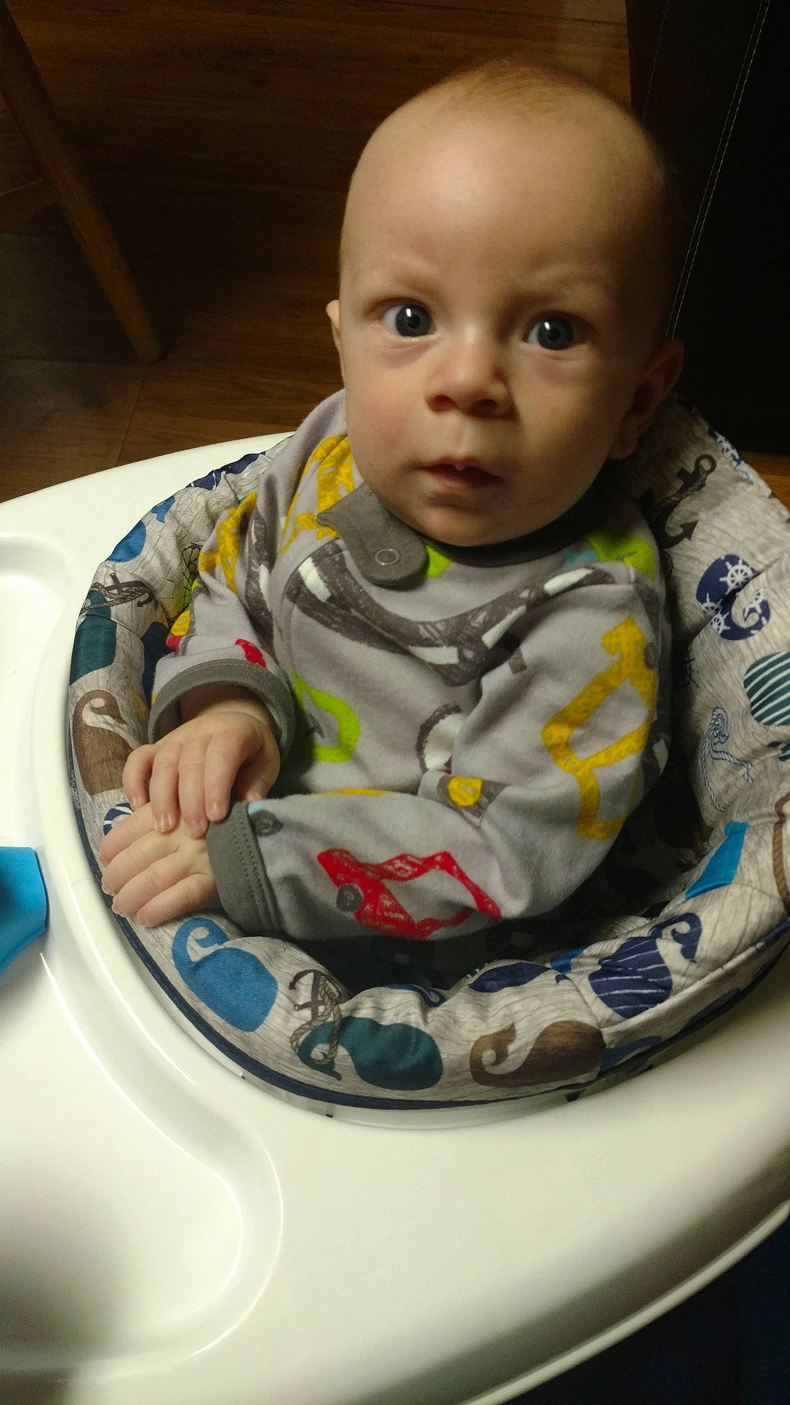 Lochlann joined the competition — help win amazing prizes! baby_products, boy, child, eye, infant, person, play, product, sitting, toddler