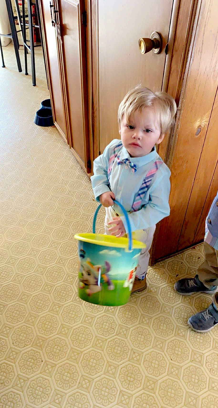 Jaxson is registered to the contest to win money with this photo: baby, baby_products, baby_toddler_clothing, child, cleanliness, door, floor, flooring, fun, hardwood, leisure, person, plastic, play, room, sitting, toddler, vacation, varnish, wood