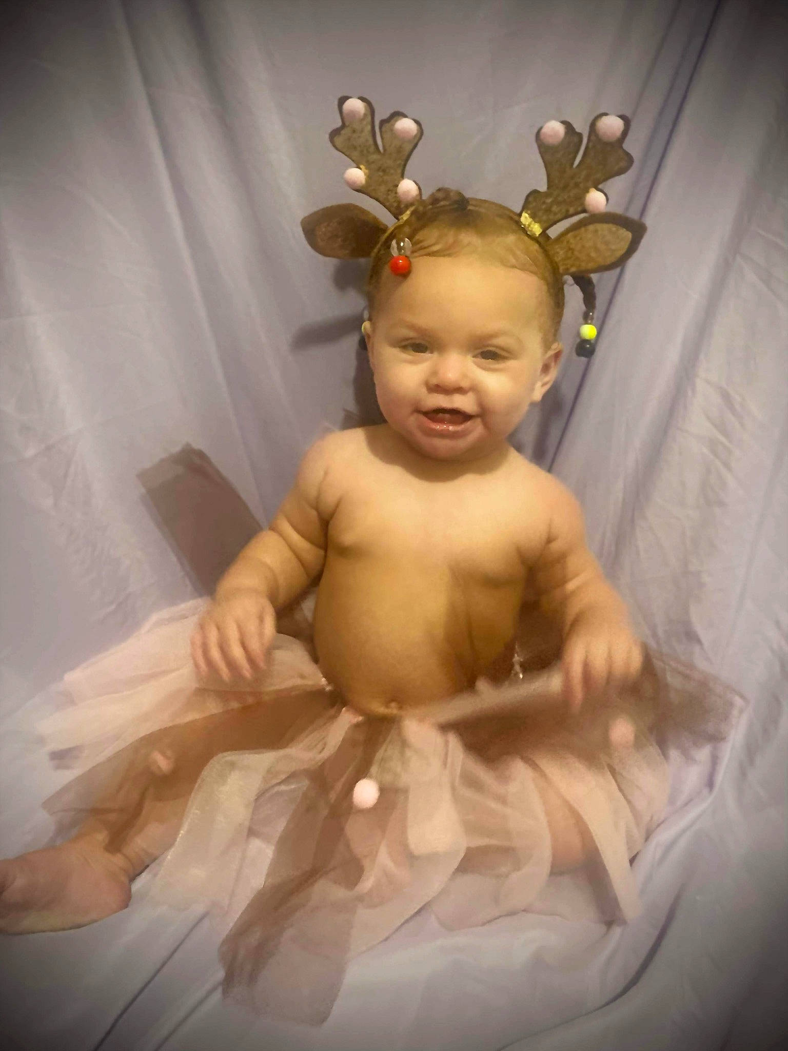 Kahlaya joined the competition — help win amazing prizes! baby_toddler_clothing, ballet_tutu, bridal_accessory, costume_hat, crown, embellishment, eye, gown, hair_accessory, happy, headband, headgear, headpiece, jewellery, mythical_creature, peach, person, pink, ruffle, sleeve