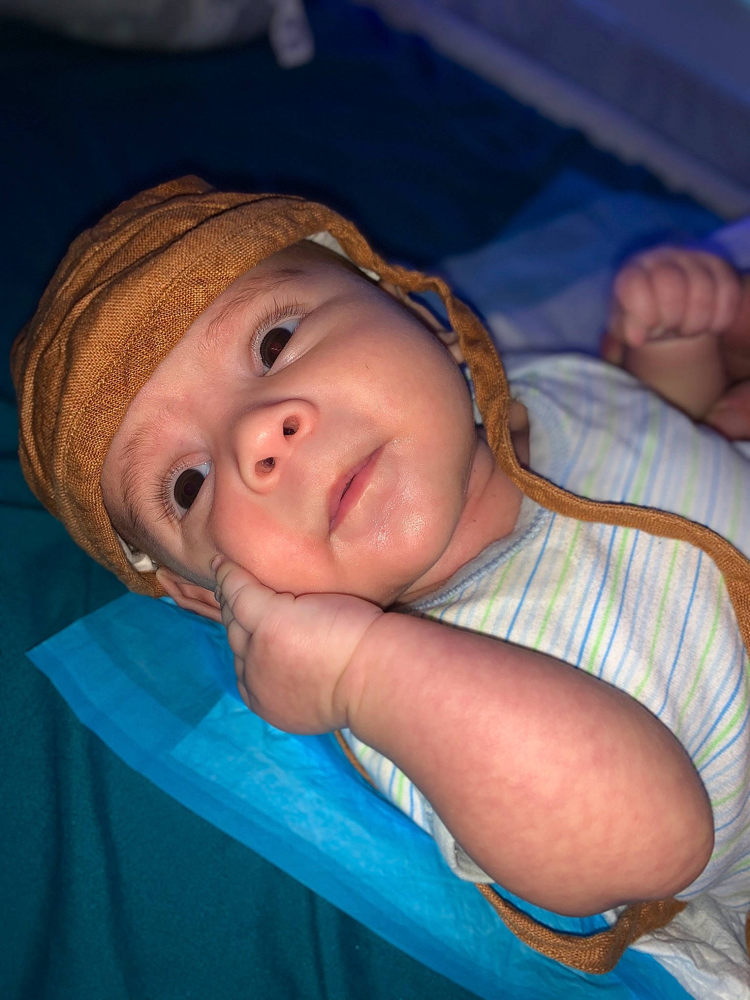 Orion joined the competition — help win amazing prizes! baby, cheek, child, comfort, electric_blue, eyebrow, eyelash, fashion_accessory, finger, fun, happy, hat, headwear, lip, mouth, nose, person, skin, smile, sun_hat