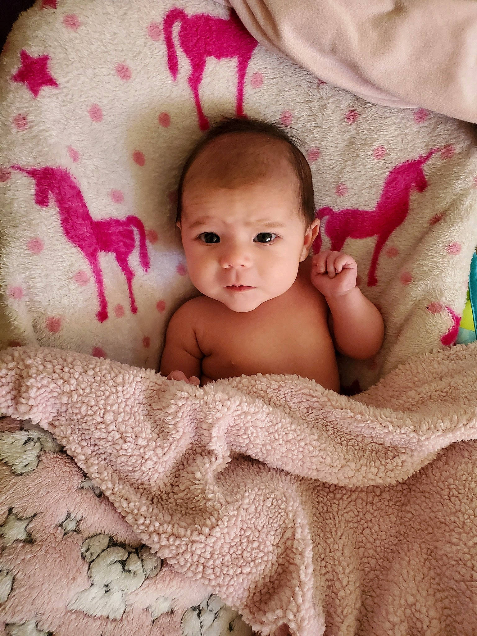 Azrael joined the competition — help win amazing prizes! baby, beauty, bedding, blanket, cheek, child, eye, face, head, linens, lip, nose, person, pink, product, skin, smile, textile, toddler