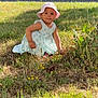 Zeyna participe au concours pour gagner de l'argent avec cette photo : child, toddler, girl, grass, nature, sunhat, dress, outdoor, flower, pinecone, daylight, greenery, crouching, curious, summer, park, exploration, plant, sunlight, portrait
