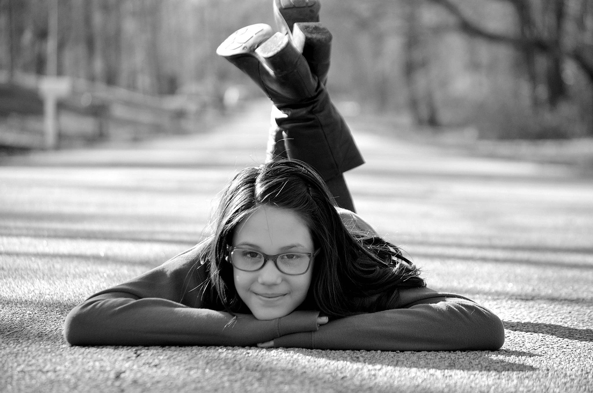Rylan joined the competition — help win amazing prizes! arm, asphalt, black, cool, flash_photography, gesture, glasses, grass, hand, happy, joy, leg, people_in_nature, person, photograph, road_surface, smile, style, sunlight, vision_care