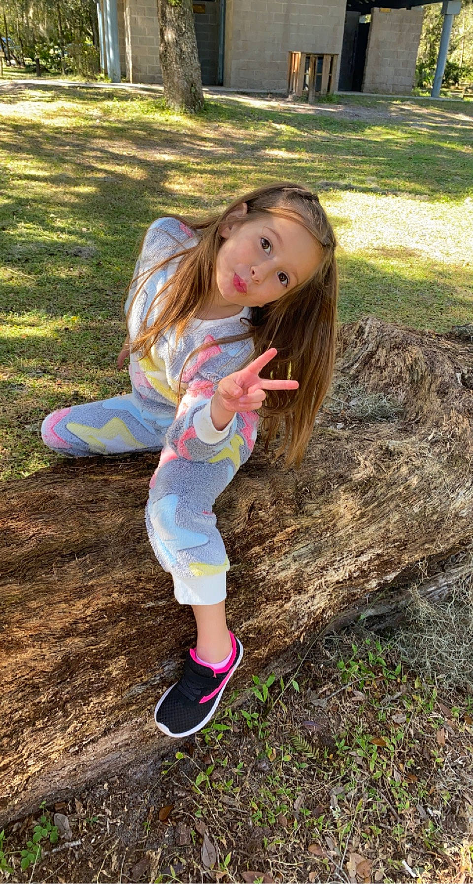 Abigale joined the competition — help win amazing prizes! botany, eye, face, fun, grass, hairstyle, happy, head, leaf, leisure, people_in_nature, person, pink, plant, recreation, shoe, smile, sneakers, sunlight, tree