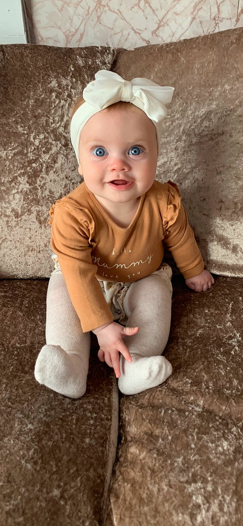 Edie joined the competition — help win amazing prizes! arm, baby, baby_toddler_clothing, cheek, eye, eyebrow, face, flash_photography, flooring, happy, head, human_body, iris, joy, leg, lip, person, skin, sleeve, smile