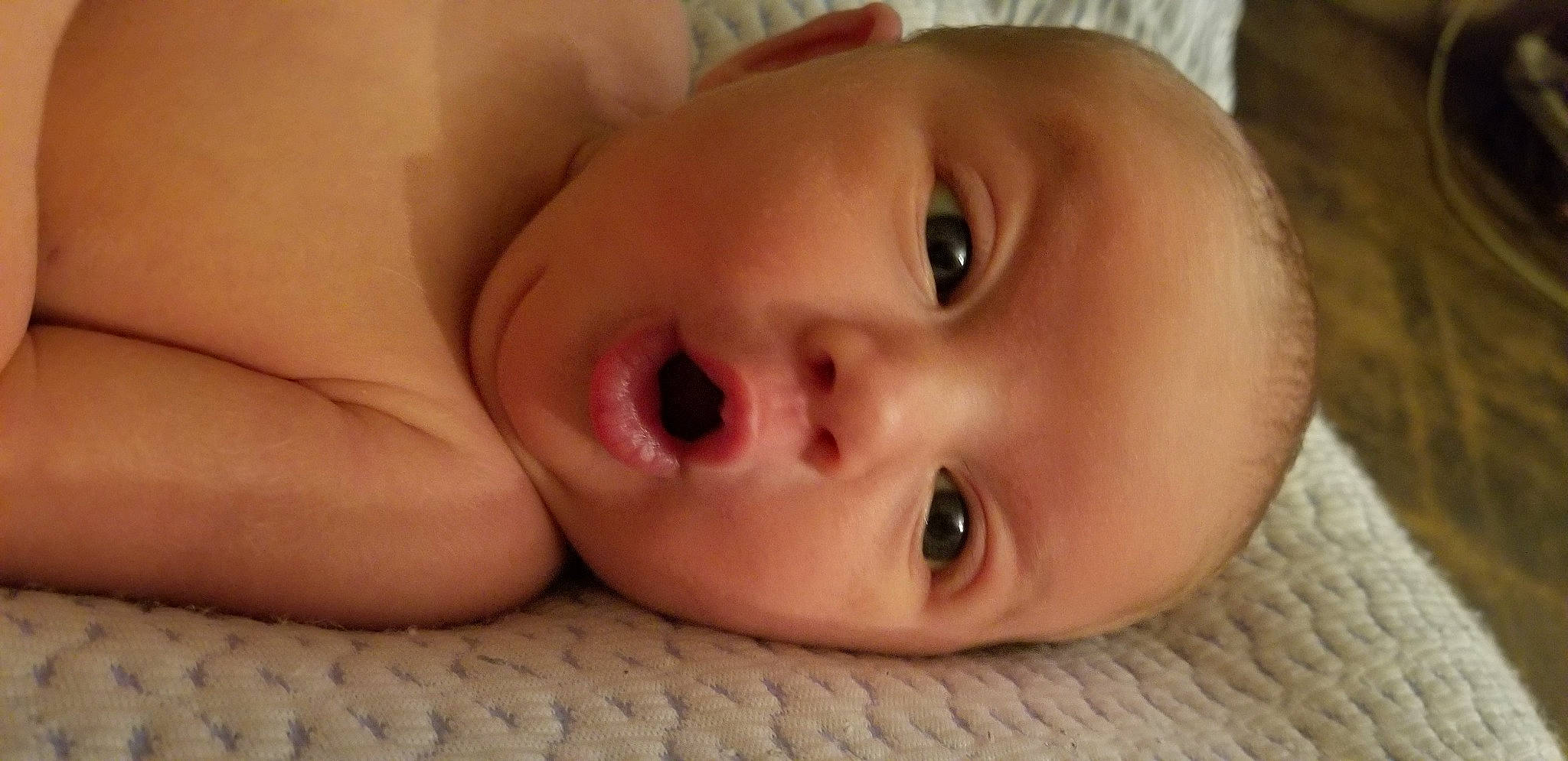 Evalynn is registered to the contest to win money with this photo: baby, cheek, child, chin, close_up, eye, eyebrow, face, facial_expression, finger, forehead, head, iris, lip, mouth, muscle, nose, organ, person, skin