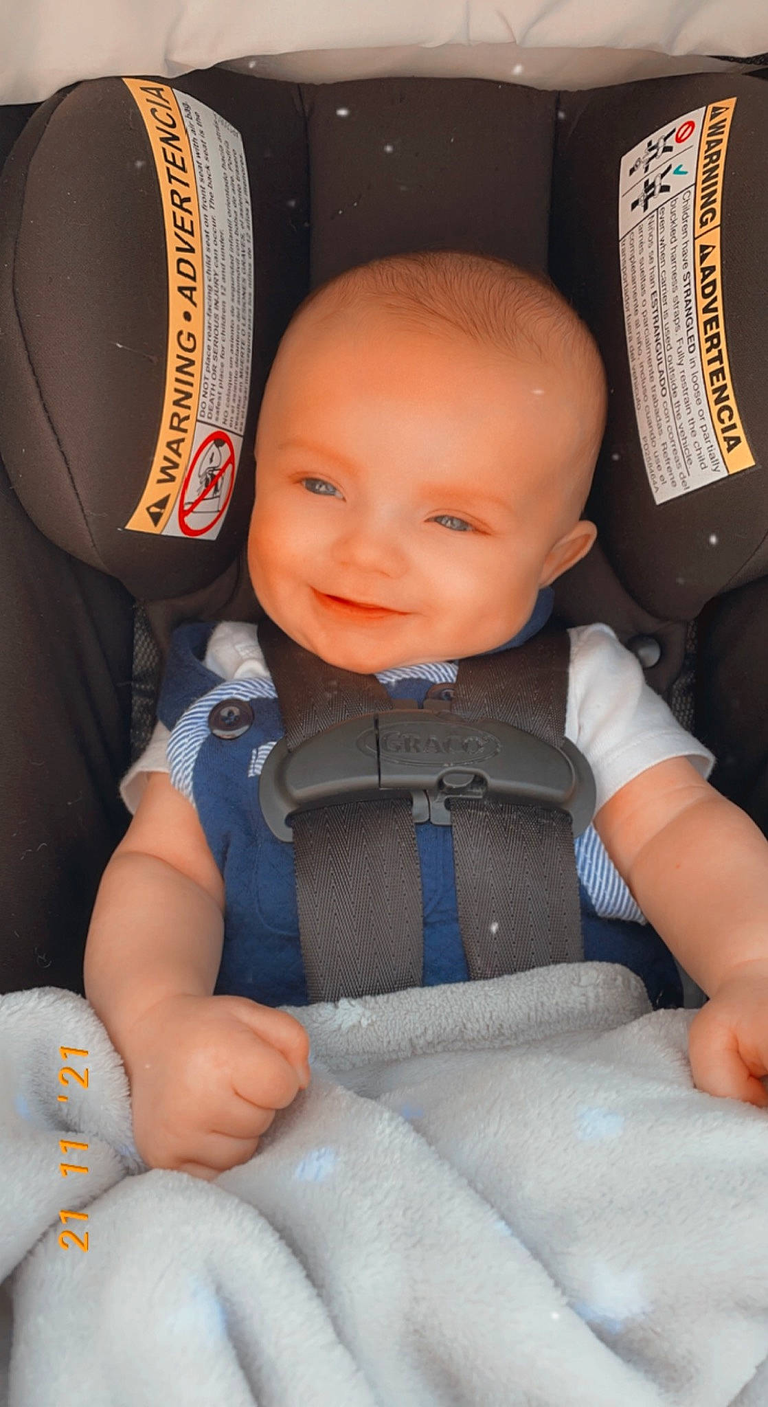 Braxtyn is registered to the contest to win money with this photo: baby, baby_carriage, baby_products, baby_toddler_clothing, car_seat, cheek, child, comfort, electric_blue, finger, joint, joy, nail, nose, person, product, skin, smile, thumb, toddler