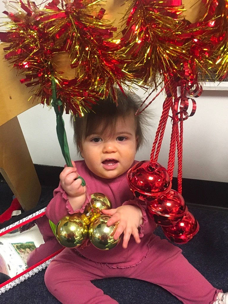 Lillie-mae joined the competition — help win amazing prizes! baby_toddler_clothing, child, christmas, christmas_decoration, christmas_eve, christmas_lights, christmas_ornament, christmas_tree, event, fun, happy, holiday, holiday_ornament, interior_design, ornament, party_supply, person, red, toddler, tradition