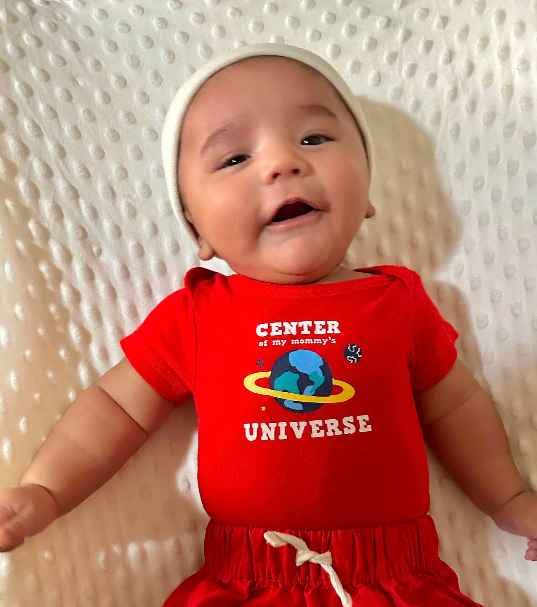 Jackson joined the competition — help win amazing prizes! baby, baby_products, baby_toddler_clothing, child, comfort, fun, happy, magenta, pattern, person, pink, portrait_photography, sleeve, smile, t_shirt, toddler, top