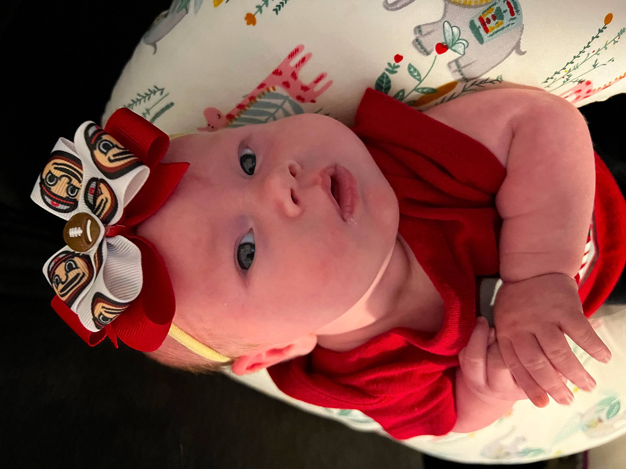 Paisley is registered to the contest to win money with this photo: baby, baby_products, baby_toddler_clothing, carmine, cheek, child, event, fictional_character, fun, hand, happy, hat, headwear, mouth, person, pink, sweetness, toddler
