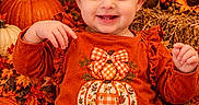 Isabella is registered to the contest to win money with this photo: autumn, baby, baby_clothing, blanket, child, costume, decoration, fall, happy, indoor, leaves, orange, portrait, pumpkin, rustic, scarecrow, seasonal, smiling, sunflower, thanksgiving