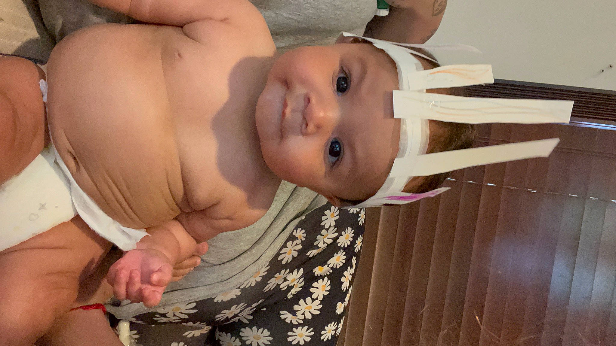 London joined the competition — help win amazing prizes! abdomen, baby, baby_toddler_clothing, cheek, chest, dress, elbow, eyelash, happy, headwear, human_body, lip, mouth, muscle, nose, person, skin, smile, stomach, toddler