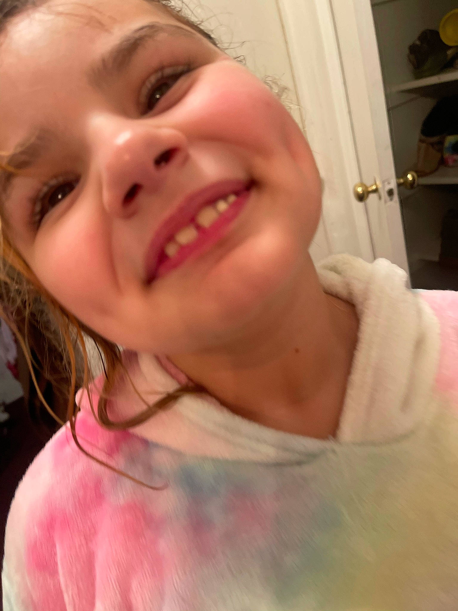 Jazmine joined the competition — help win amazing prizes! cheek, ear, eye, eyebrow, eyelash, eyewear, forehead, gesture, happy, iris, jaw, joy, lip, mouth, nose, person, pink, shelf, skin, smile