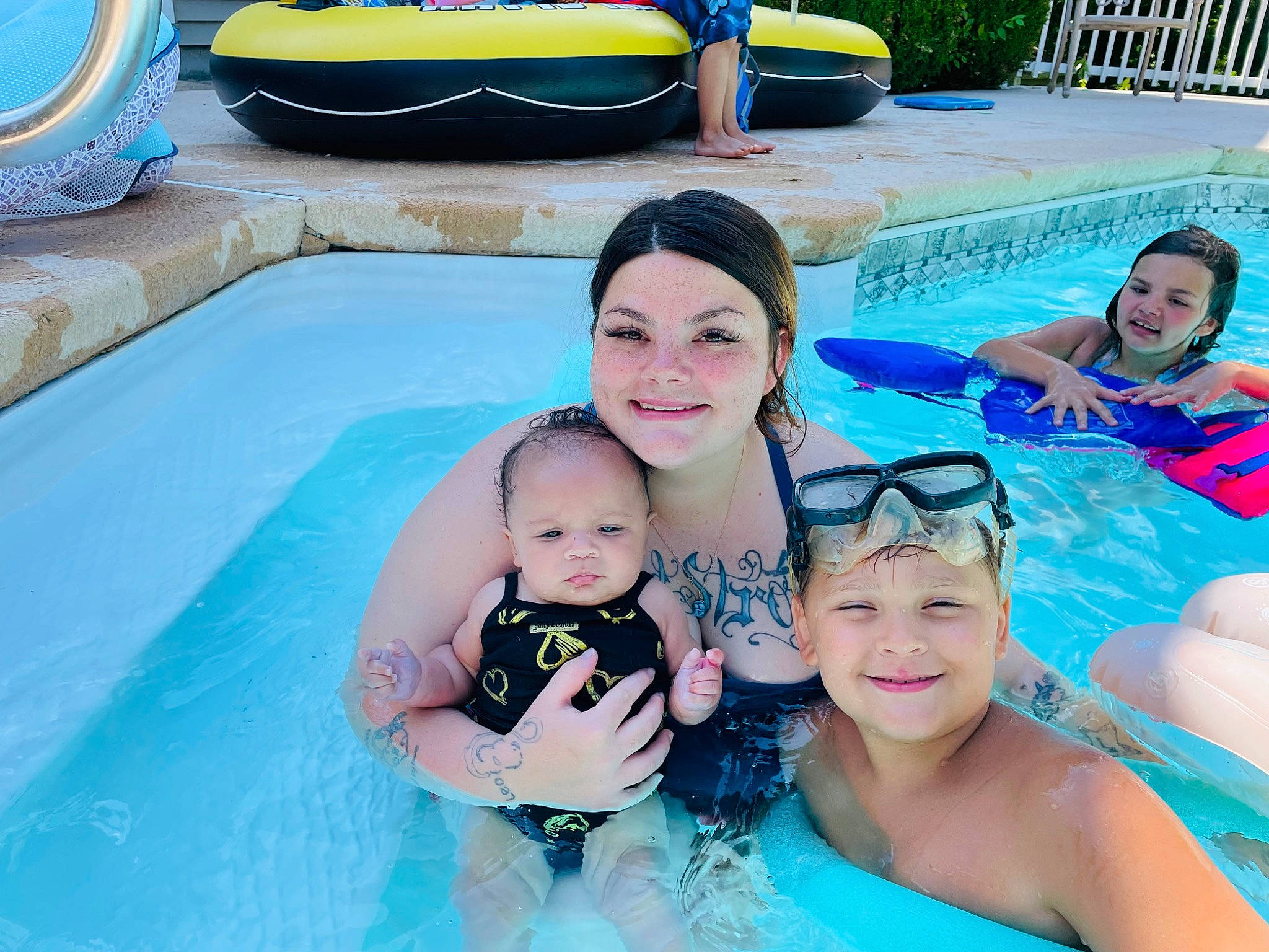 Kyson joined the competition — help win amazing prizes! aqua, azure, baby, bathing, blue, child, face, fun, goggles, happy, headwear, joy, leisure, person, photograph, product, recreation, smile, summer, swimming_pool
