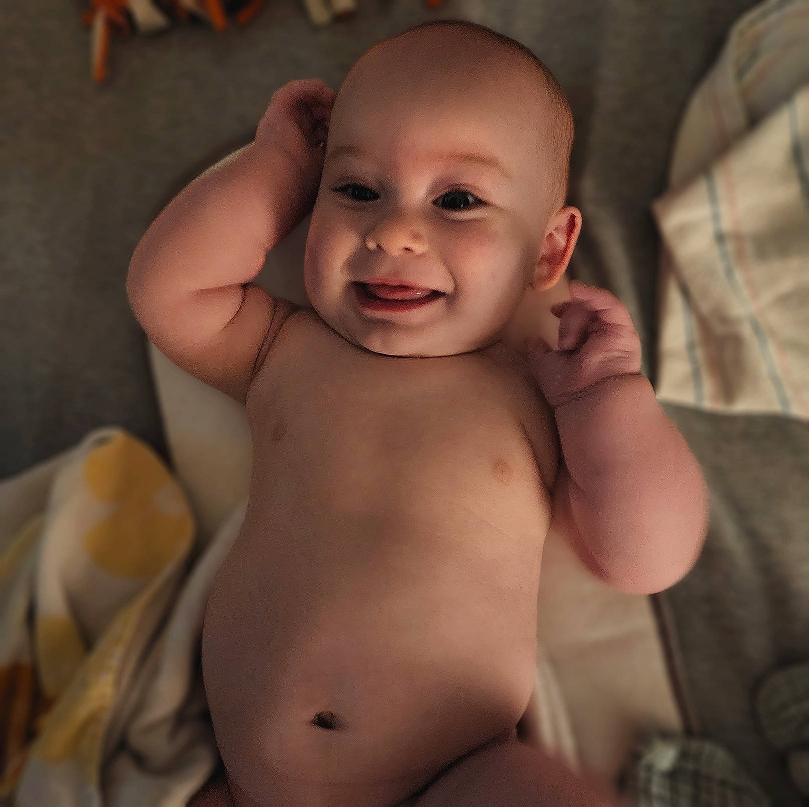 Casen joined the competition — help win amazing prizes! arm, baby, cheek, chest, ear, eye, face, forehead, gesture, hand, head, human_body, jaw, joy, lip, mouth, neck, nose, person, skin