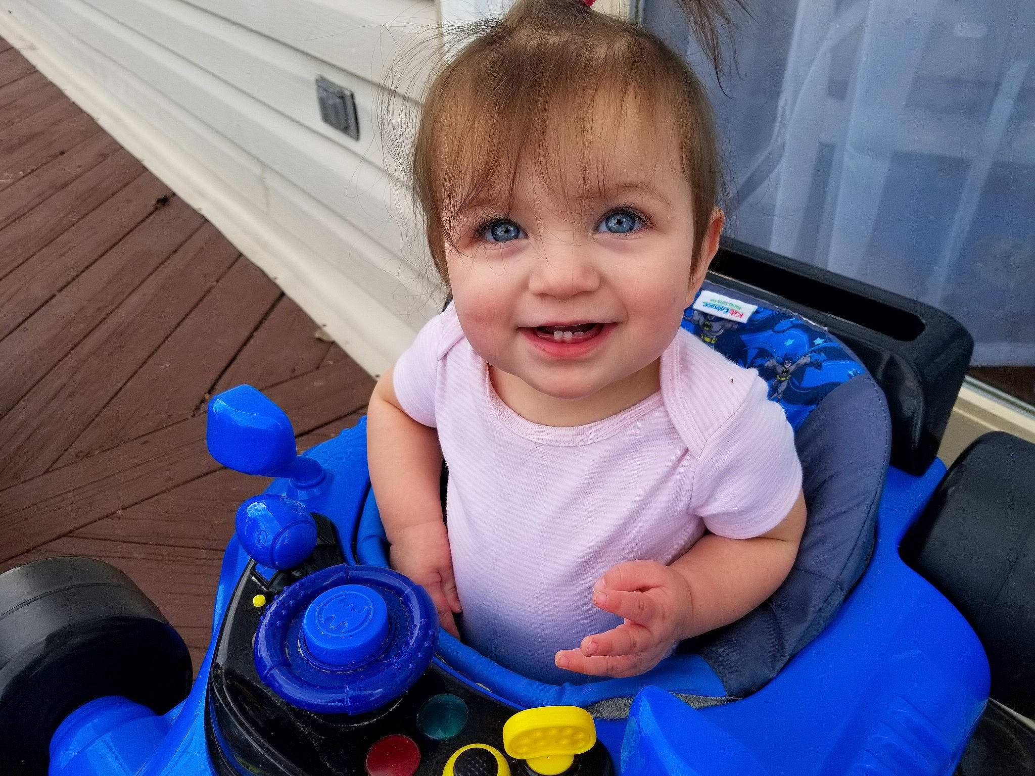 Arwen joined the competition — help win amazing prizes! baby, baby_products, blue, cheek, child, ear, eye, fun, happy, iris, joy, person, play, product, sitting, skin, smile, toddler, toy, vacation