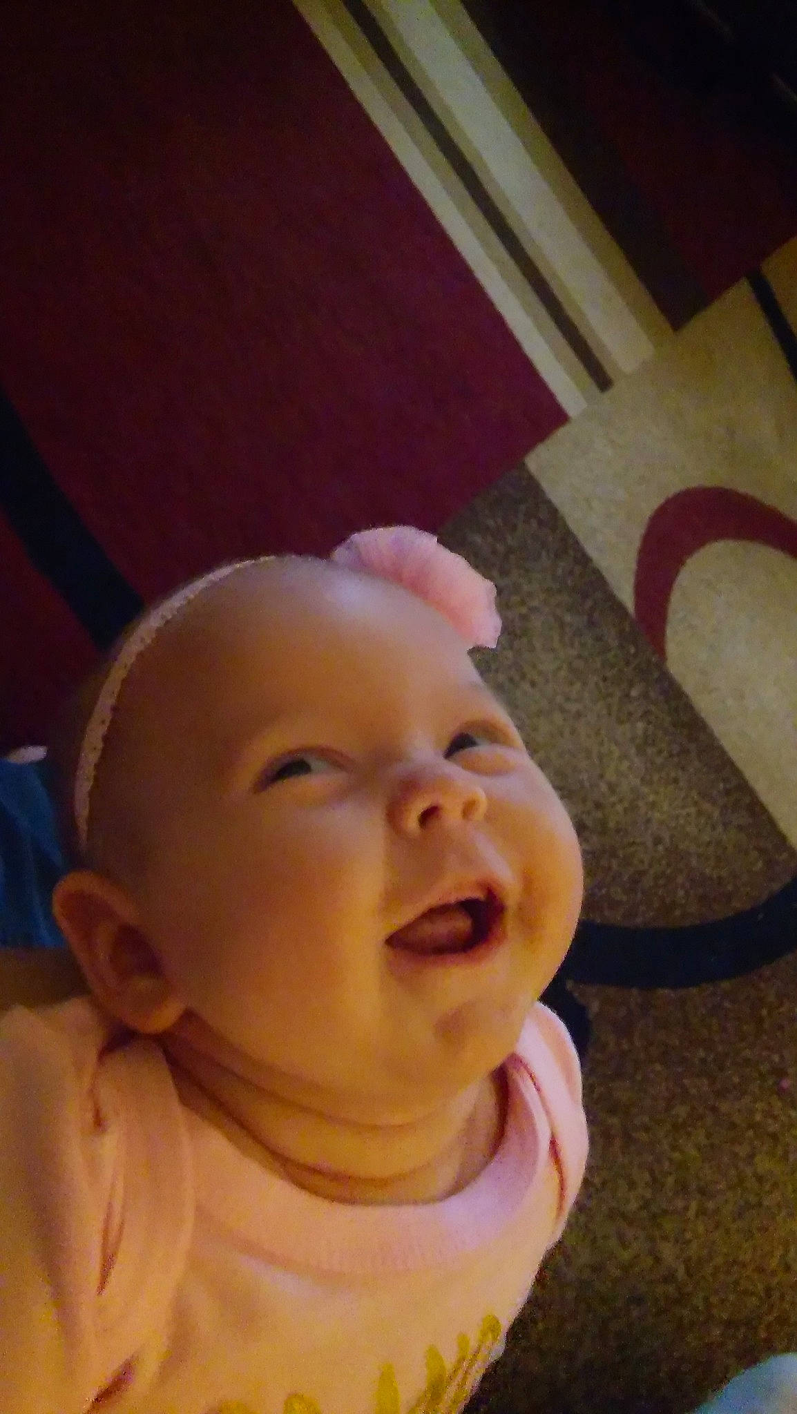 Lexie Lynn is registered to the contest to win money with this photo: cheek, child, chin, ear, eye, face, finger, forehead, fun, hand, head, human_hair_color, infant, lip, mouth, nose, person, skin, smile, toddler