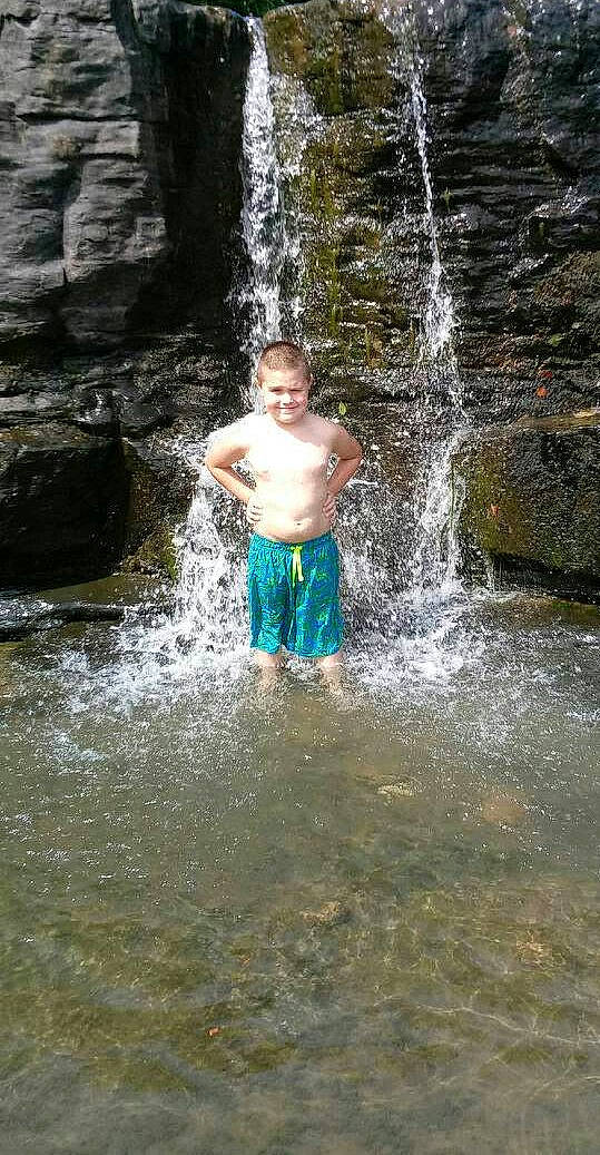 Ethan James joined the competition — help win amazing prizes! body_of_water, fun, girl, joy, jungle, leisure, nature, person, river, rock, stream, tree, vacation, water, water_feature, water_resources, watercourse, waterfall