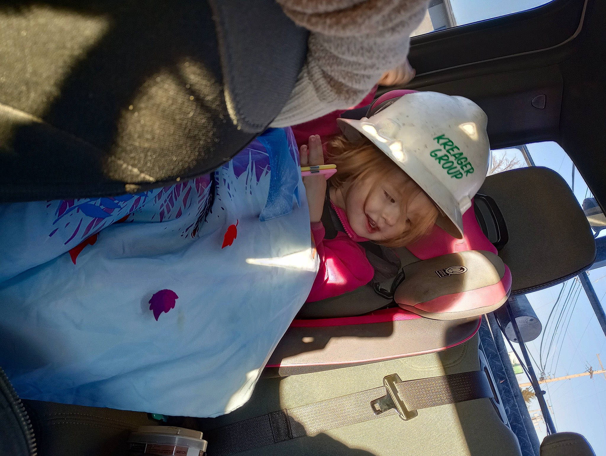 Annie Oaklee joined the competition — help win amazing prizes! baseball_cap, cap, carmine, child, electric_blue, fashion_accessory, fun, hat, headgear, headwear, leisure, magenta, person, recreation, sun_hat, toddler, vacation