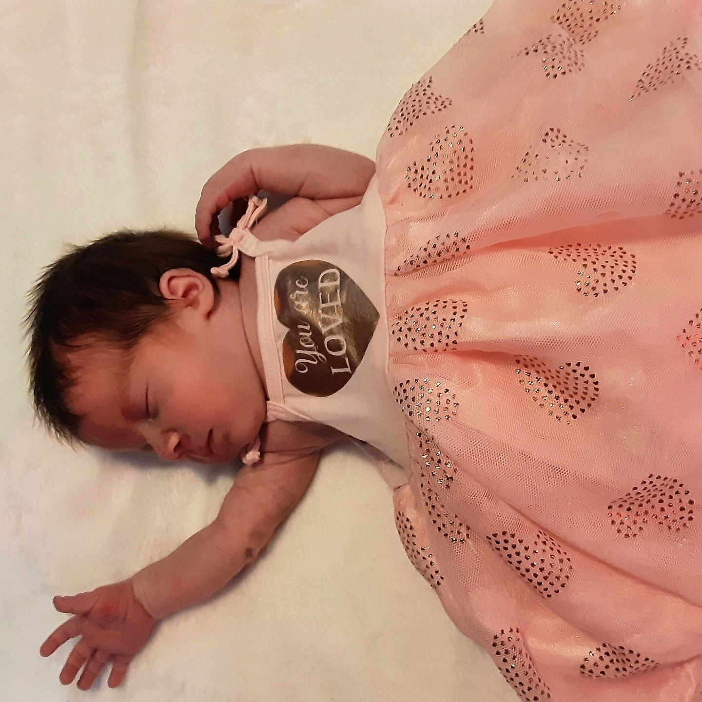 Wynter Rose is registered to the contest to win money with this photo: accessories, baby, bed, blanket, bodypart, clothing, dress, face, fashion, finger, formalwear, furniture, gown, hand, head, newborn, person, photography, portrait, sleeping