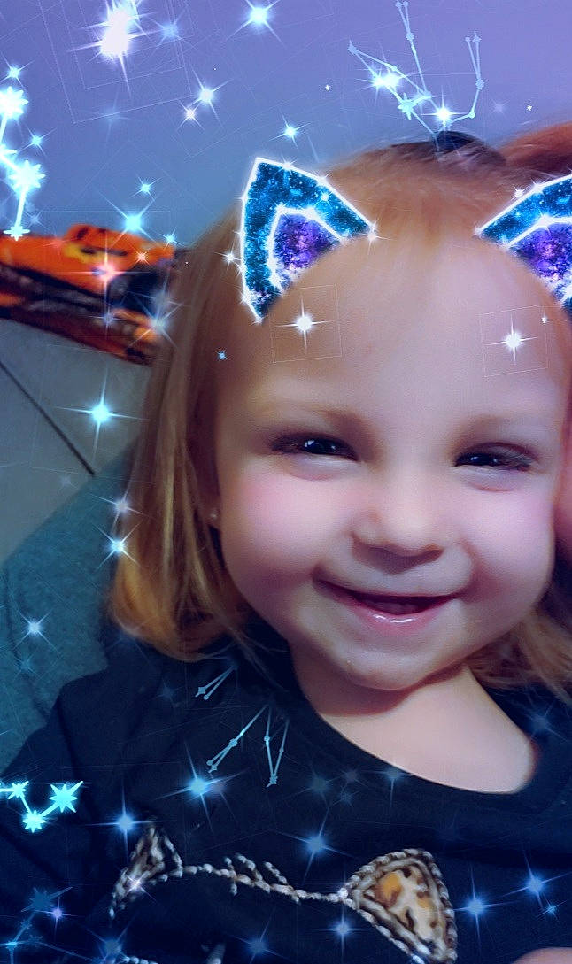 Gracelynn is registered to the contest to win money with this photo: baby_toddler_clothing, blue, cool, costume_hat, electric_blue, event, eyebrow, flash_photography, fun, happy, headband, headgear, headpiece, headwear, iris, joy, light, person, pink, purple