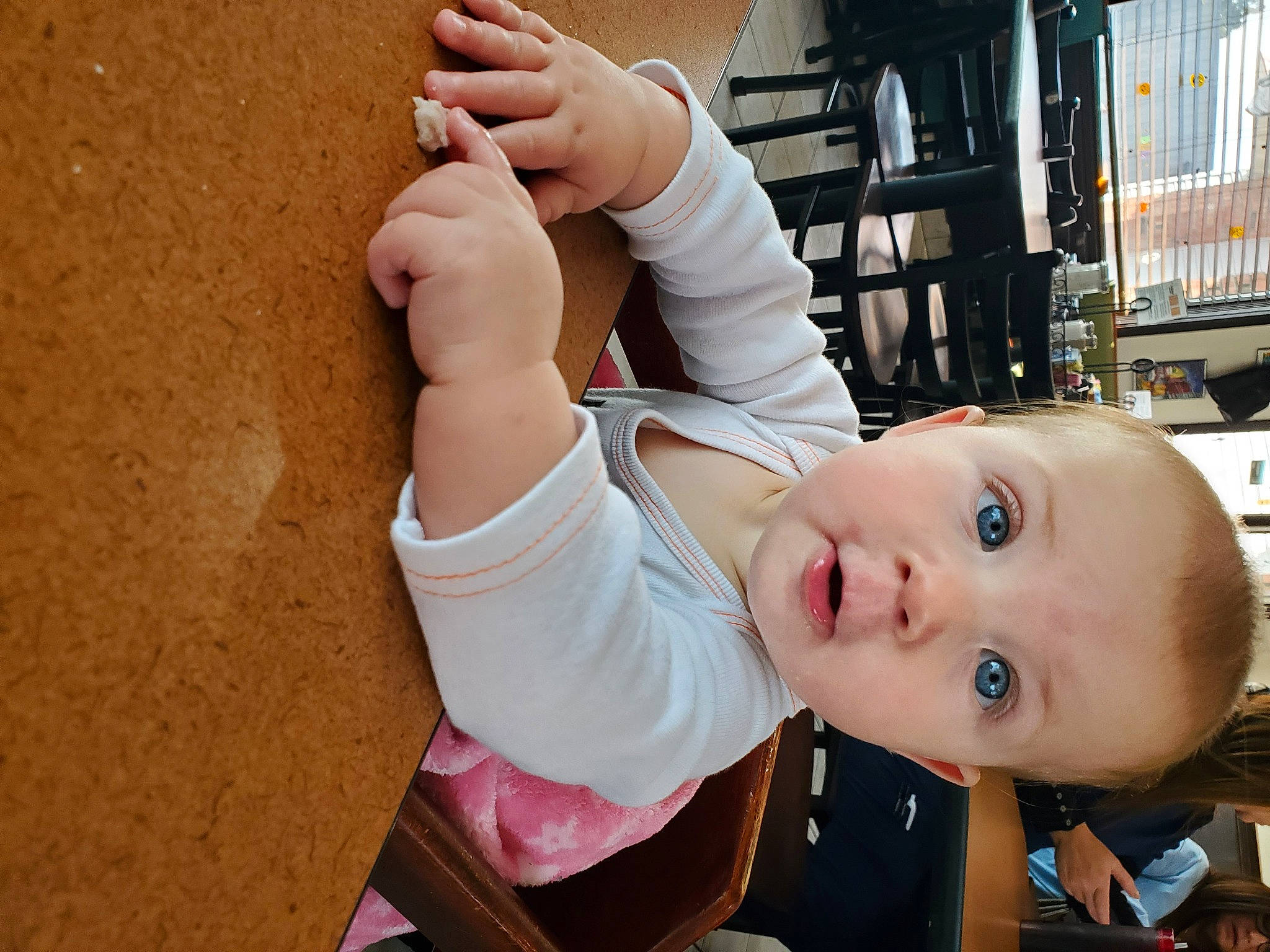 Gracelynn joined the competition — help win amazing prizes! arm, baby, cheek, child, ear, elbow, eye, finger, foot, hand, head, joint, leg, mouth, muscle, neck, nose, person, skin, surprise