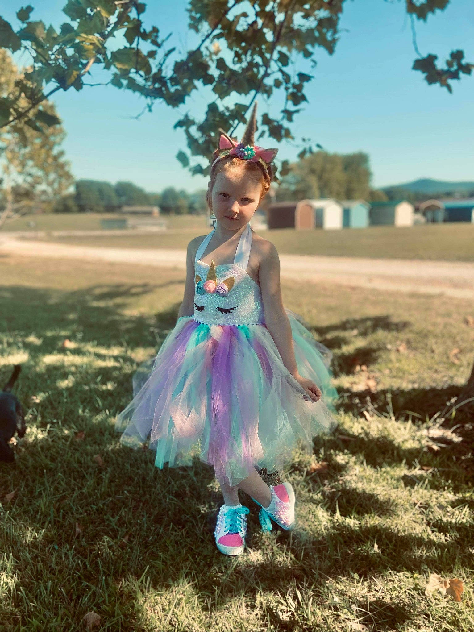 Elly joined the competition — help win amazing prizes! azure, branch, fawn, fun, grass, grassland, happy, headpiece, landscape, leaf, morning, people_in_nature, person, pink, plain, plant, sky, summer, sunlight, tree