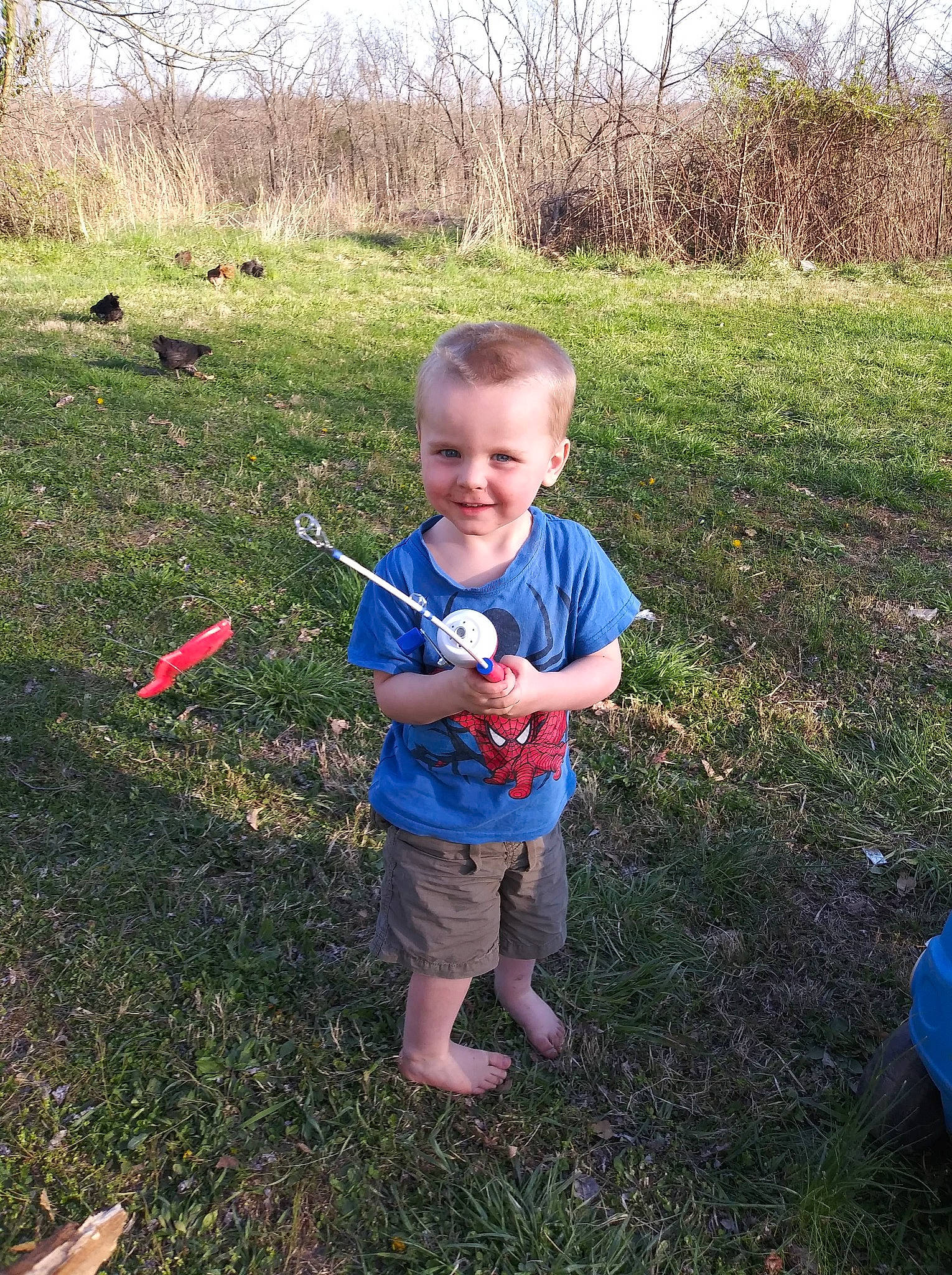 Elias joined the competition — help win amazing prizes! child, fun, garden, grass, grass_family, grassland, joy, landscape, lawn, meadow, outdoor_recreation, people_in_nature, person, plant, play, recreation, shorts, soil, t_shirt, toddler