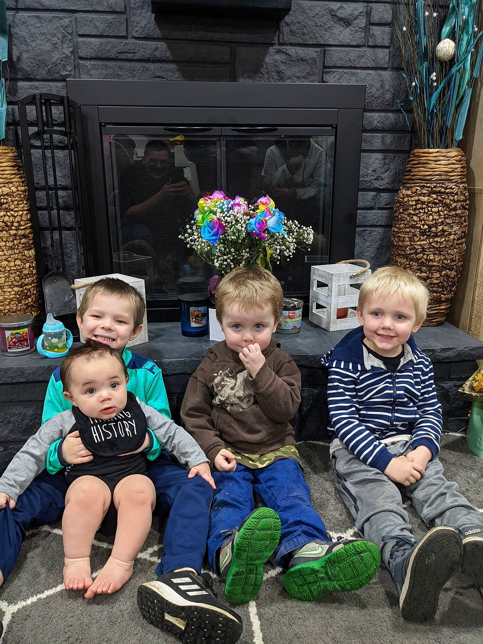 Oliver joined the competition — help win amazing prizes! baby, blue, child, door, event, footwear, fun, grass, happy, joy, leisure, people, person, photograph, shoe, shorts, sitting, smile, sneakers, toddler