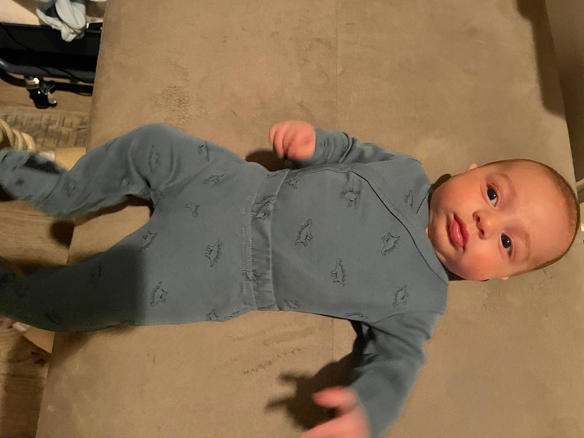 Nikko is registered to the contest to win money with this photo: abdomen, baby, barefoot, chest, comfort, elbow, finger, foot, human_body, human_leg, knee, leg, person, sitting, sleeve, stomach, thigh, toddler, trunk, waist