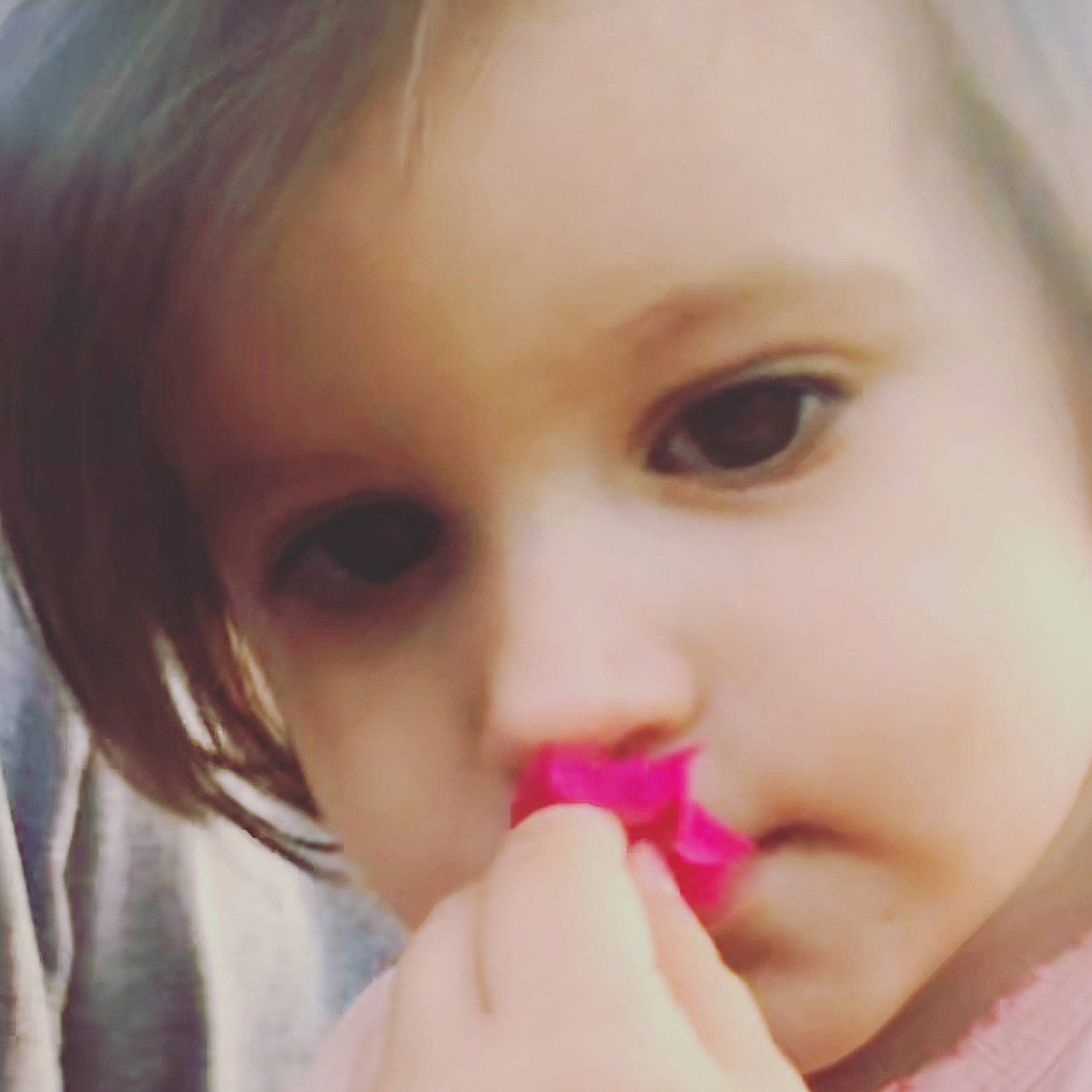 Alison joined the competition — help win amazing prizes! baby, beauty, cheek, child, chin, close_up, eye, eyebrow, eyelash, face, head, lip, material_property, mouth, nose, person, photography, pink, selfie, skin