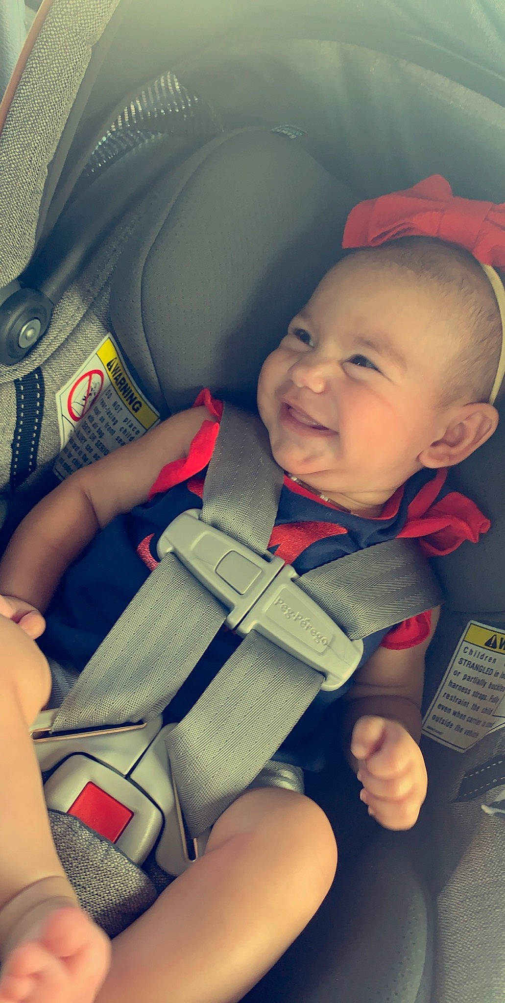 Henley joined the competition — help win amazing prizes! arm, baby, baby_carriage, baby_in_car_seat, car_seat, cheek, child, comfort, finger, fun, hand, joint, joy, leg, person, play, product, seat_belt, sitting, skin