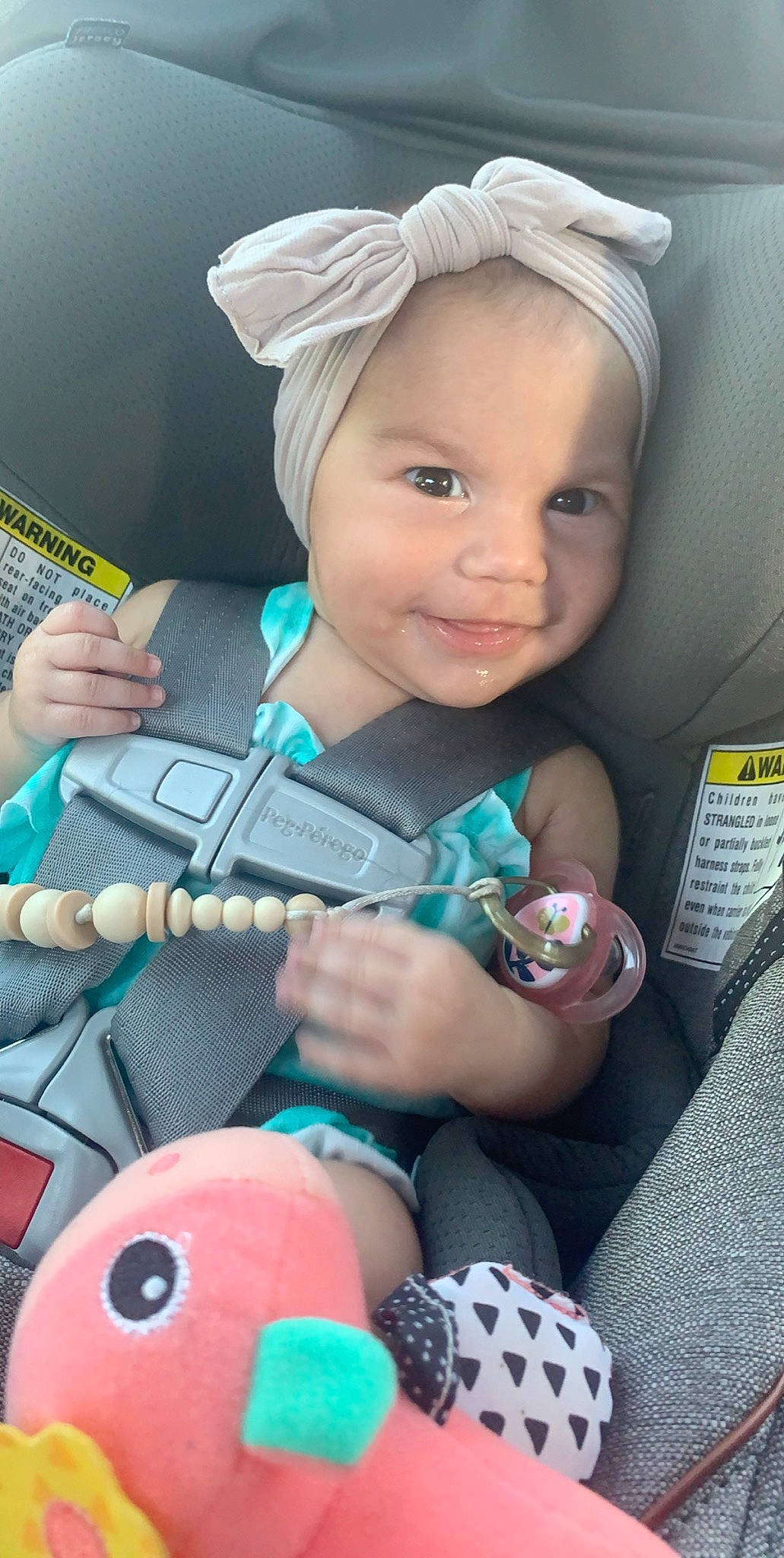 Henley is registered to the contest to win money with this photo: baby, baby_products, child, ear, headwear, joy, person, play, product, smile, toddler, toy