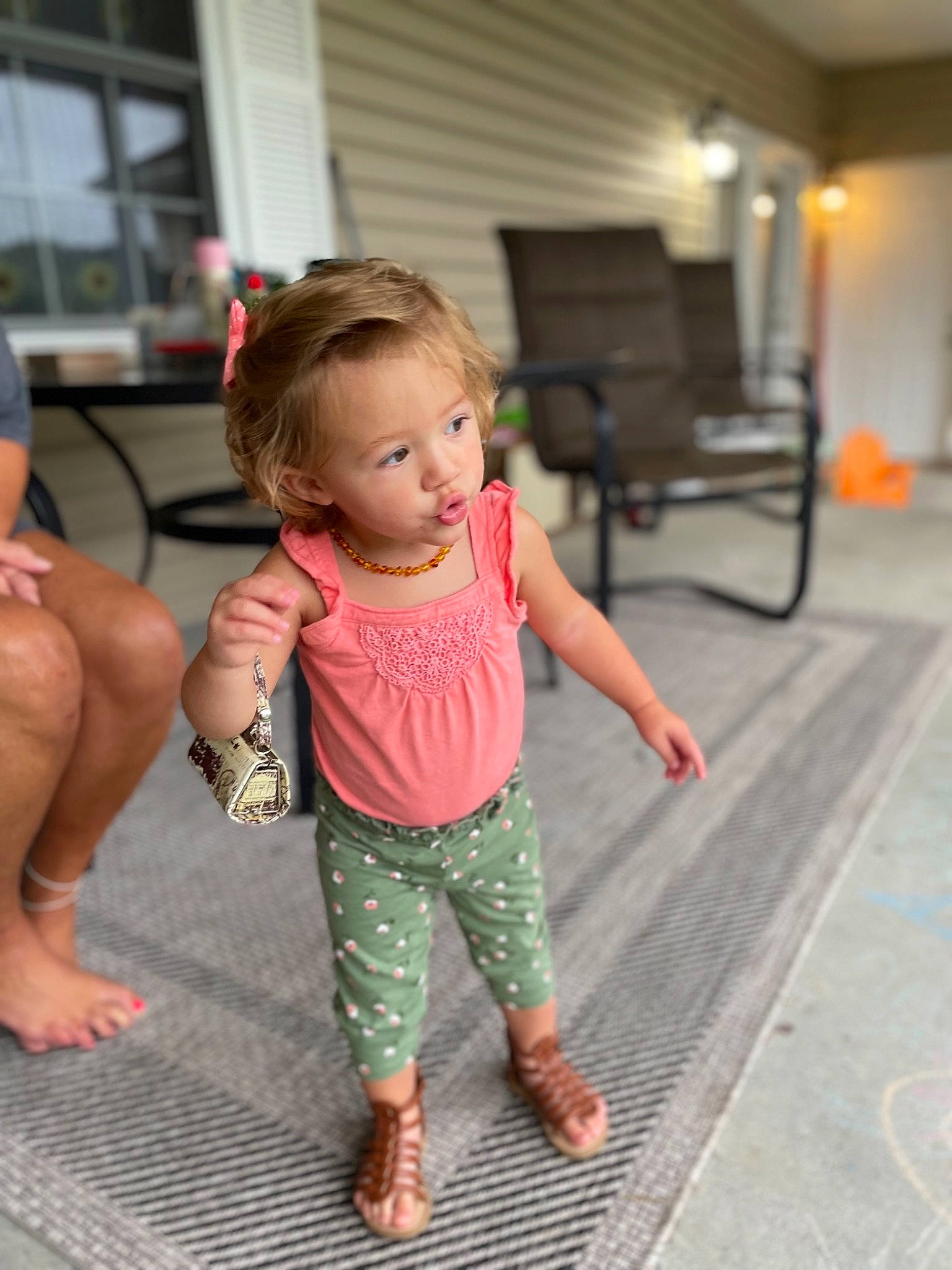 Adaleigh is registered to the contest to win money with this photo: barefoot, beauty, child, face, fashion_design, floor, flooring, foot, fun, hairstyle, happy, human_leg, leisure, person, shoulder, sitting, skin, thigh, toddler, waist