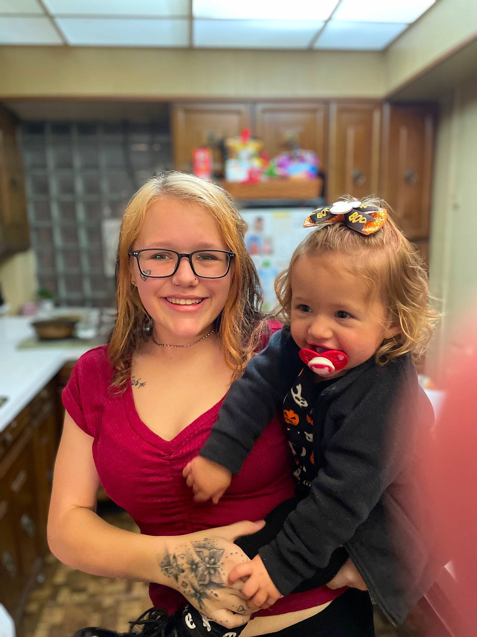 Adaleigh joined the competition — help win amazing prizes! chair, child, dress, event, eyewear, facial_expression, fashion_design, formal_wear, fun, glasses, hairstyle, happy, jewellery, joy, leisure, necklace, people, person, purple, sitting