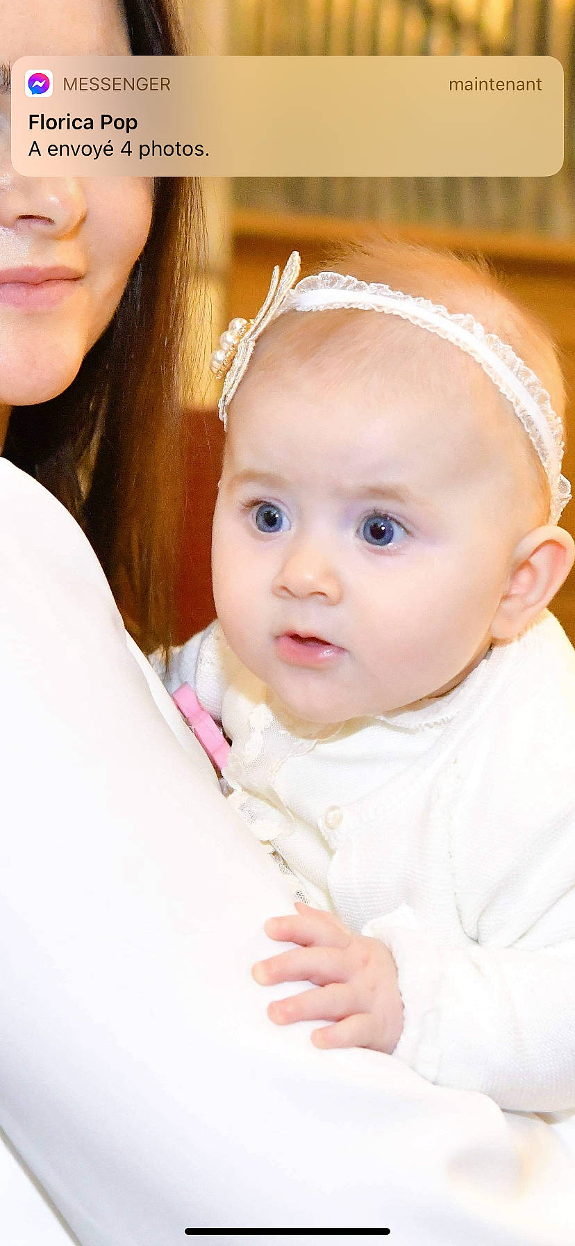 Cezara a rejoint le concours — aidez-le/la à gagner de superbes lots ! baby, baby_toddler_clothing, bridal_accessory, cheek, child, event, eyelash, fashion_accessory, gesture, happy, headband, headpiece, iris, jewellery, lip, nose, person, pink, skin, sleeve